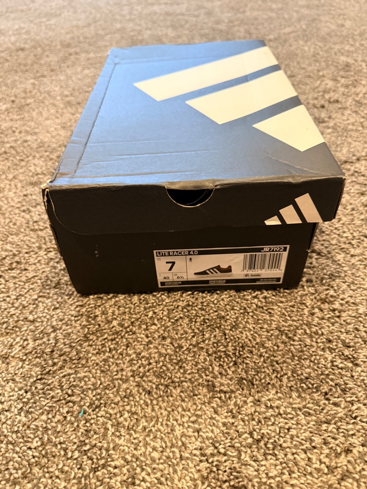NEW – Size 7M/8W – Adidas Lite Racer 4.0 Brown Sneakers – JR7192