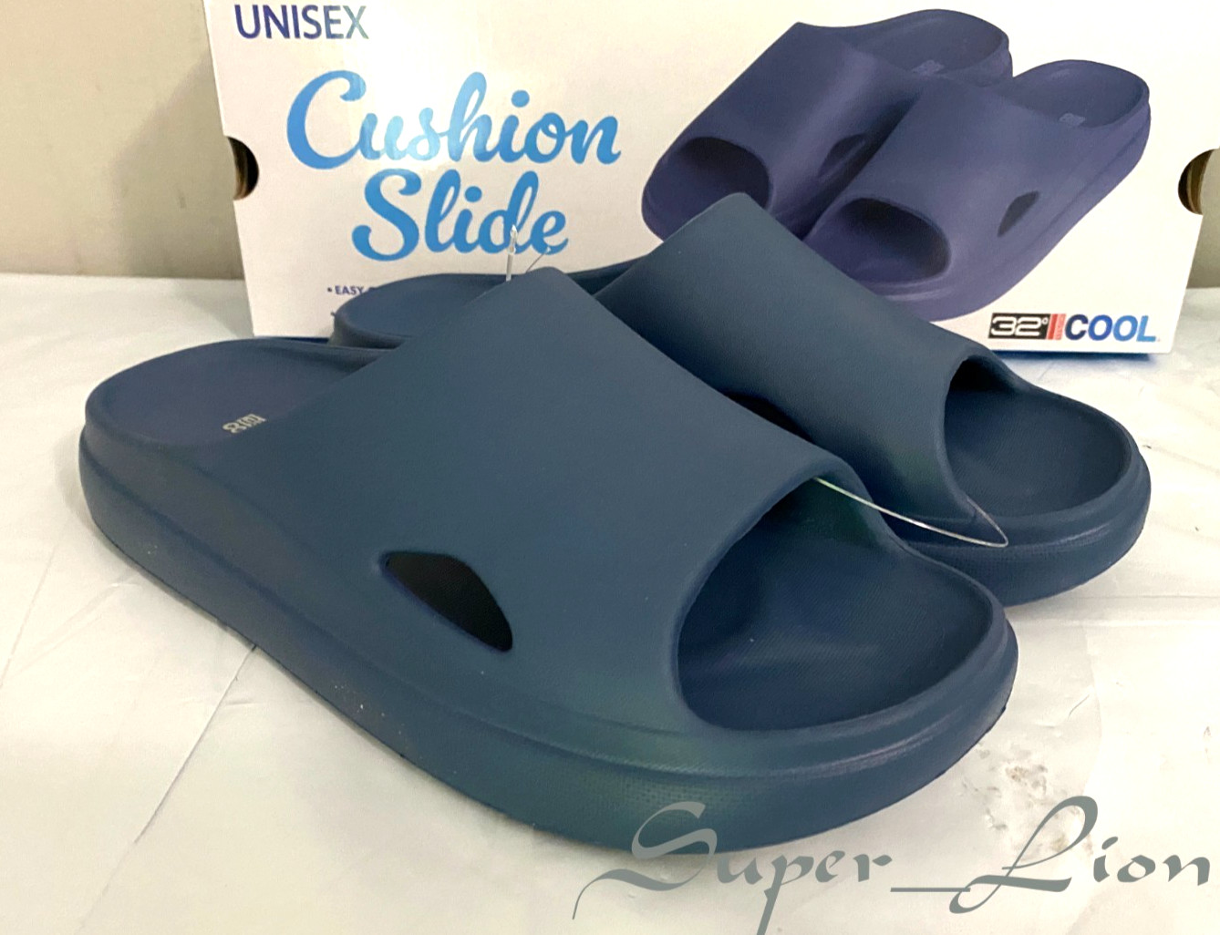 NEW 32 Degrees Cool Unisex Cushion Slide Sandals – PICK SIZE – NAVY