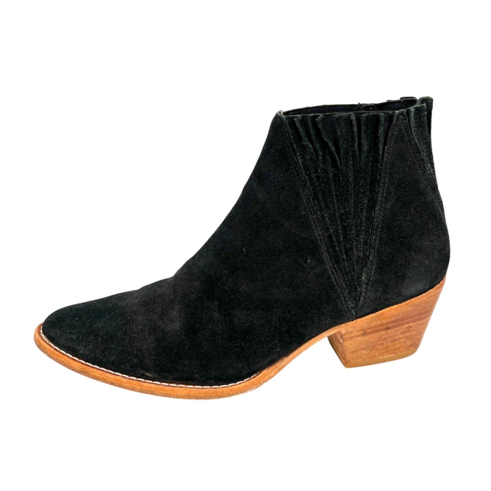 Free People Farylrobin Trill Western Black Suede Ankle Boots Size 9
