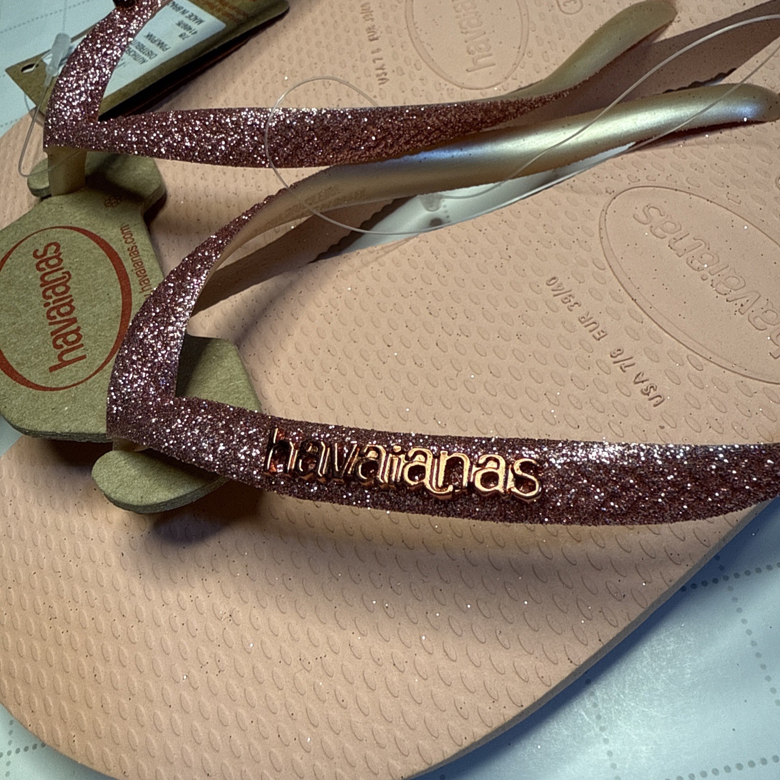 Havaianas Women’s Flip Flop Pink 4146975 Size 7/8 (NWB)