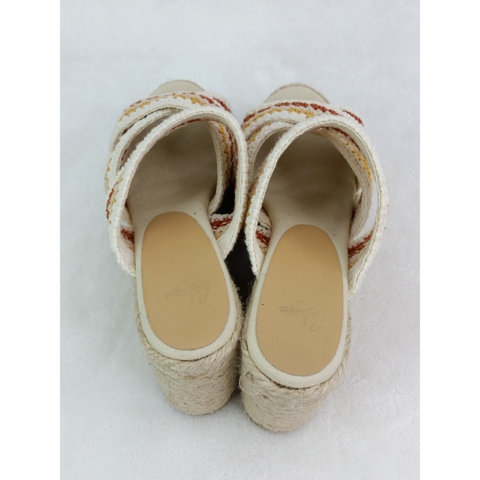Castañer Elegant Cream Espadrille Wedge Sandals EU 39 US 7.5 Castaner Shoes