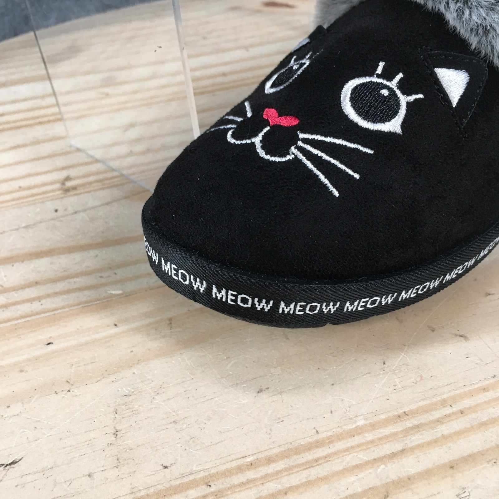 Bobs From Skechers Too Cozy Meow Pajamas Slippers Womens 7 Slip On Black NEW