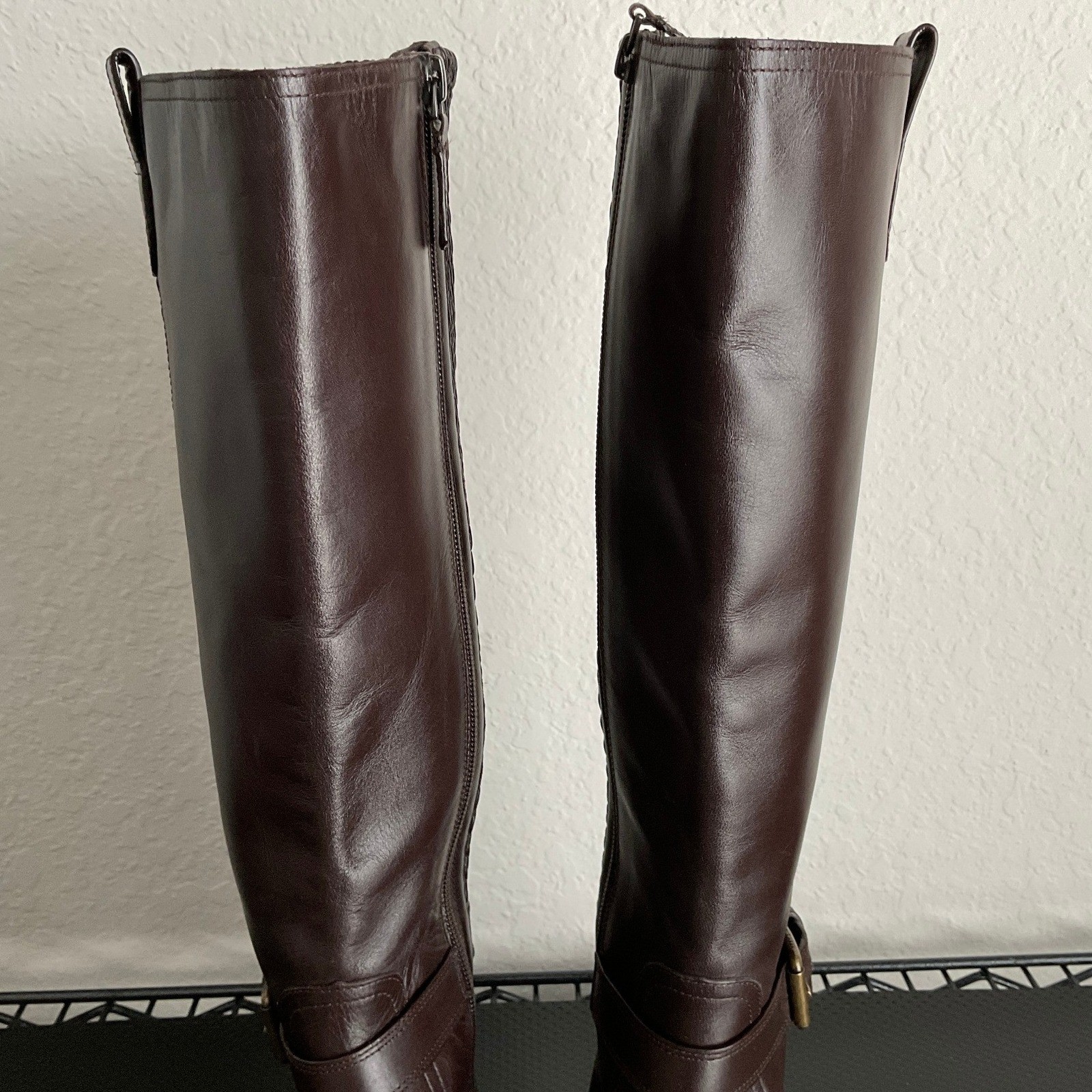 Cole Haan Womens Brown Leather Tall Riding Boots W27683 Size 7B