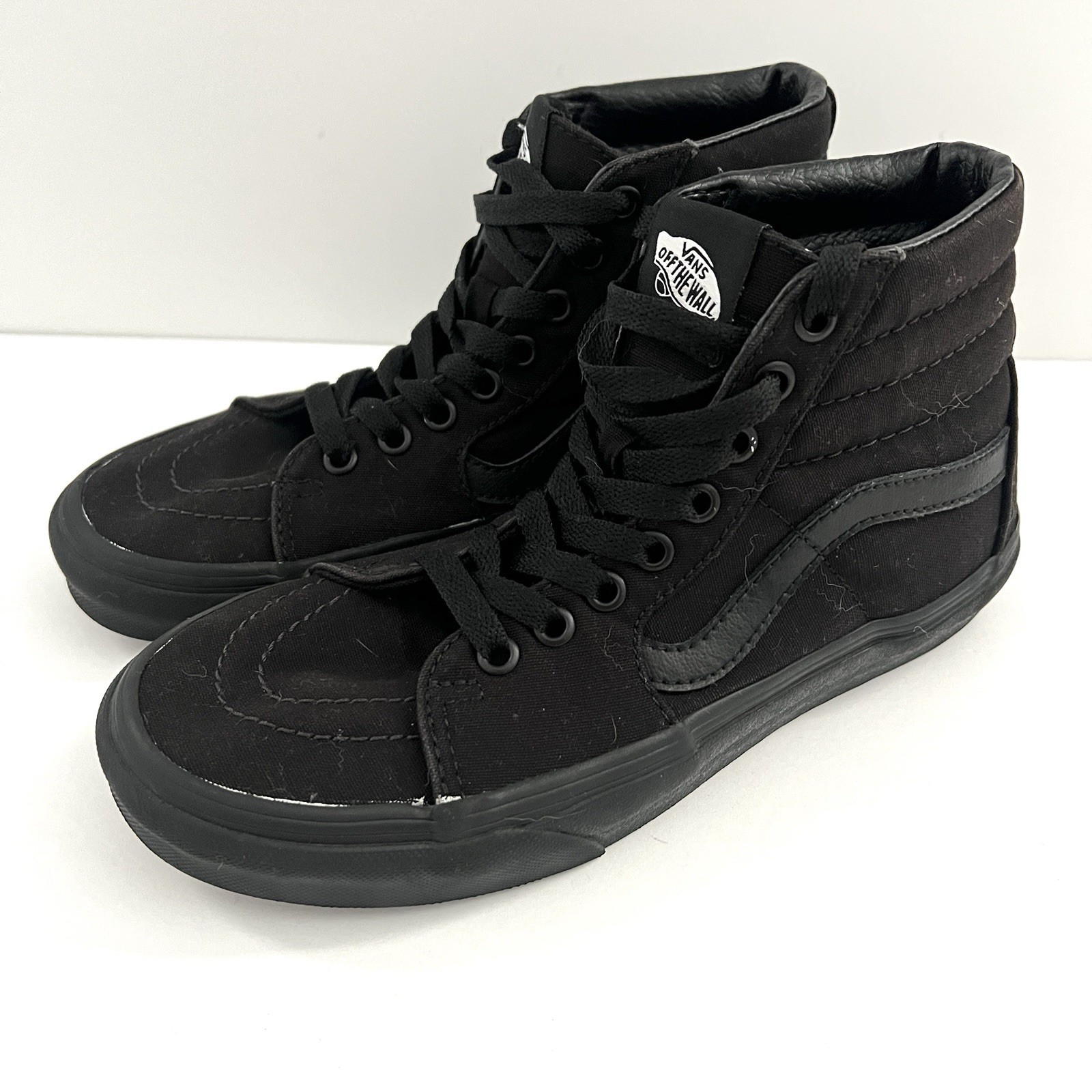 Vans Sneakers Off The Wall 721454 Sk8 Hi High Top Black Shoes Men 5 Women 6.5