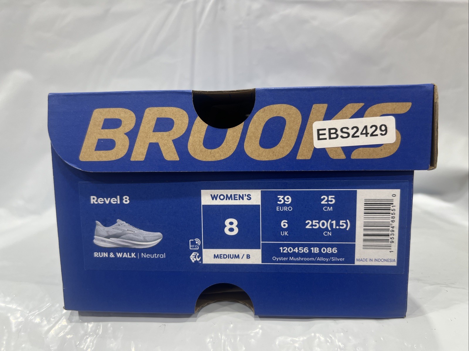 Brooks Revel 8 120456-1B-086 Sneaker Women’s Size 8 B Gray Running Shoes EBS2429
