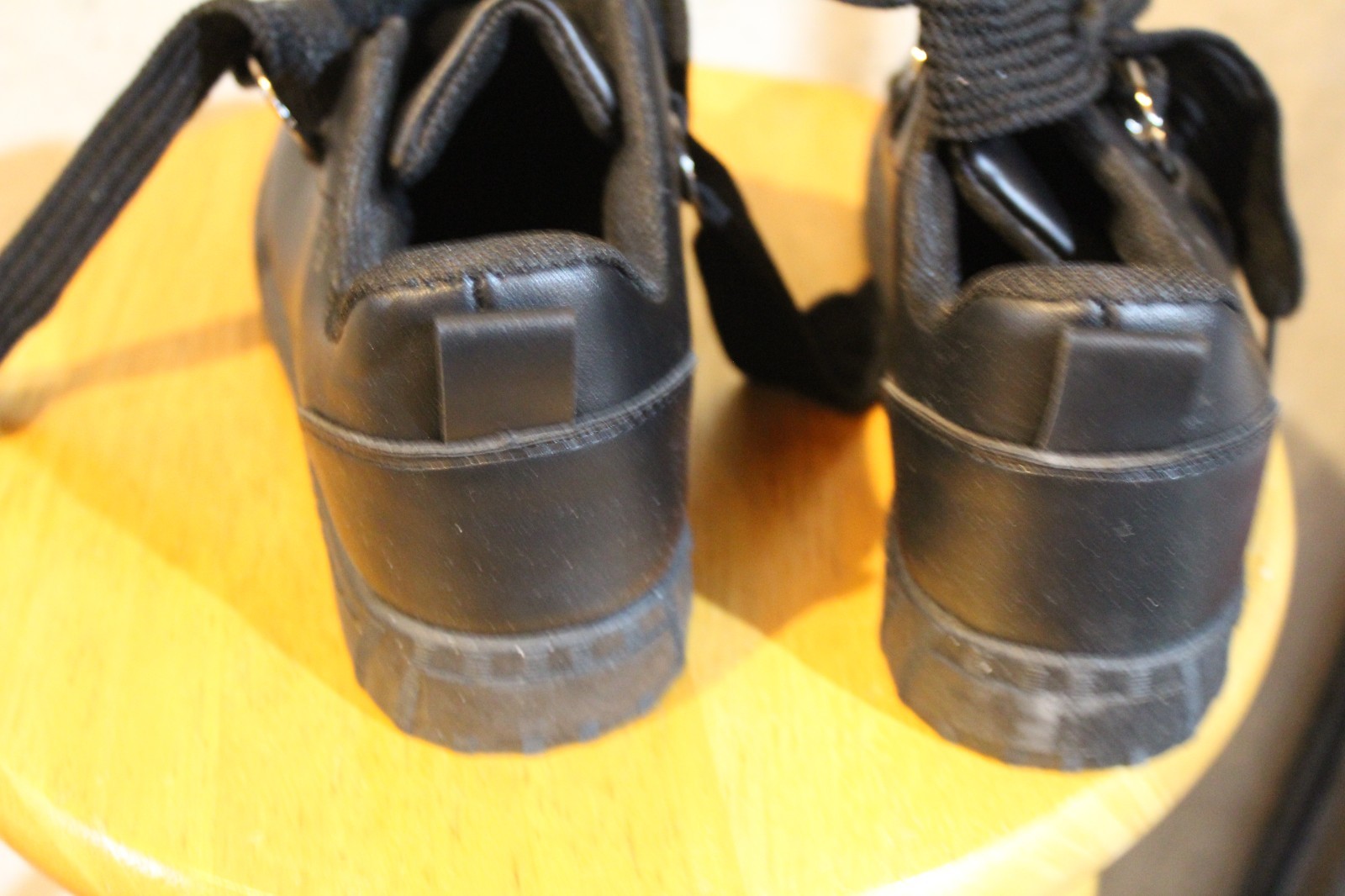 G.N.D. Women’s Size 6 Black Sneakers Chunky Sole Bow Lace Up Casual Shoes