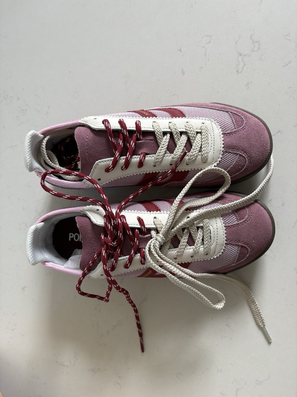 Pompeii Kite Nylon Low Top Lace-Up Sneakers Pink Red White Women’s