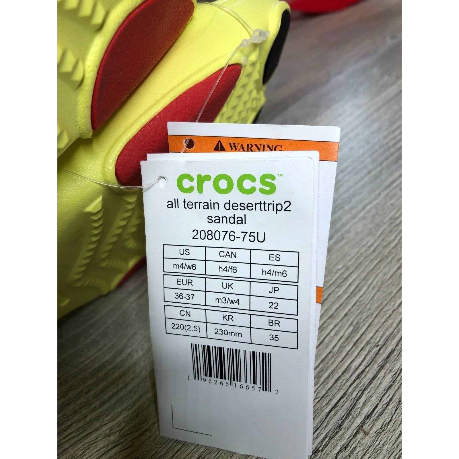 CROCS All Terrain Desert Trip 2 Sandal M4/W6 Yellow Fanny Pack 208076-75U NEW