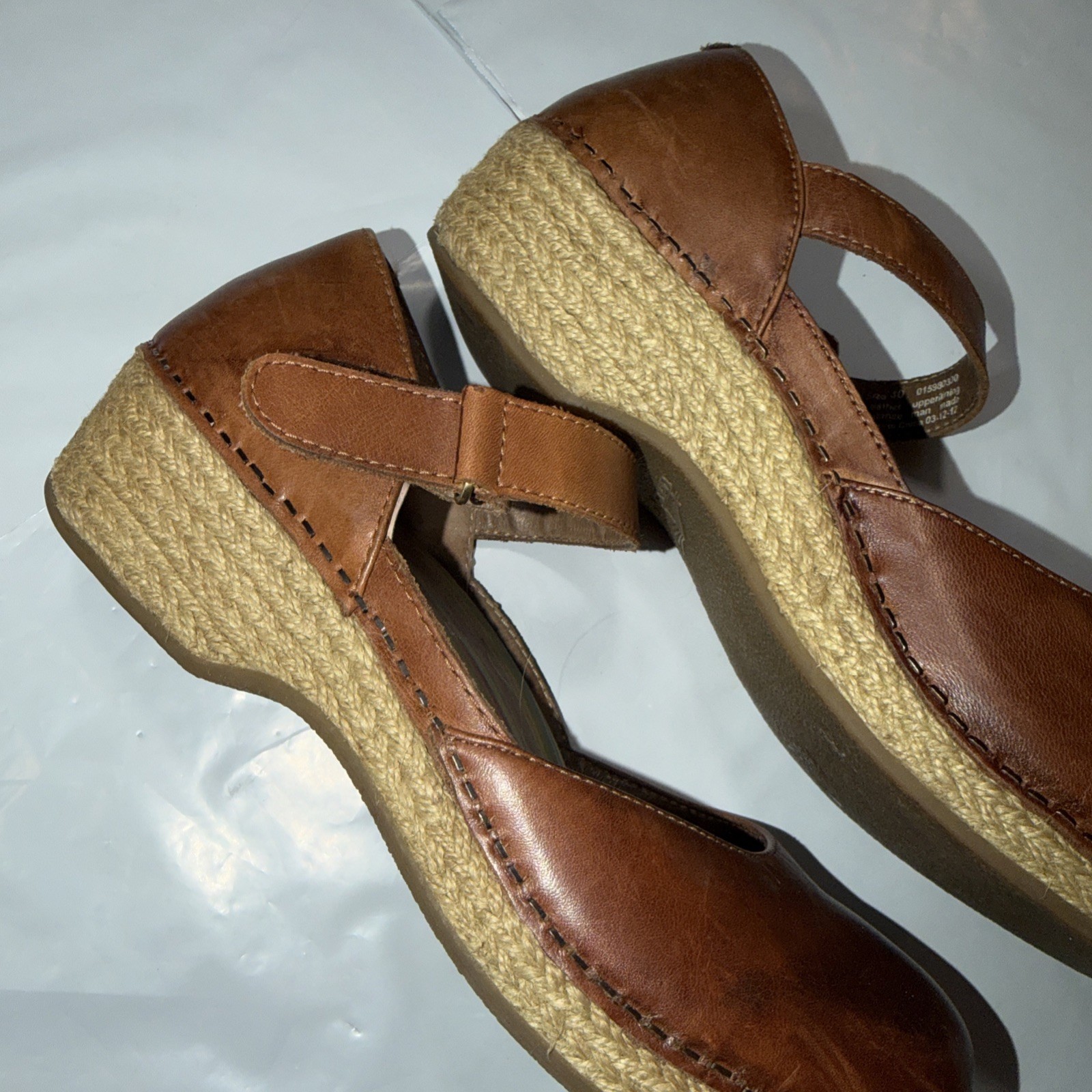 Dansko Maryjane Ankle Strap BROWN Full Grain Leather Clogs, EU 40, USA 9.5-10