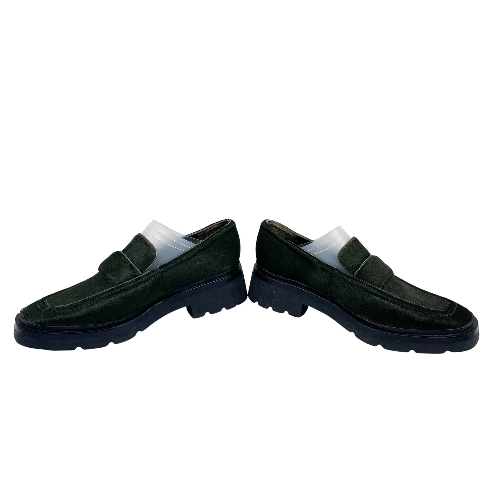 Vince Women’s Robin Genuine Calf Hair Lug Sole Loafer Olive Green US 6 / EUR 36