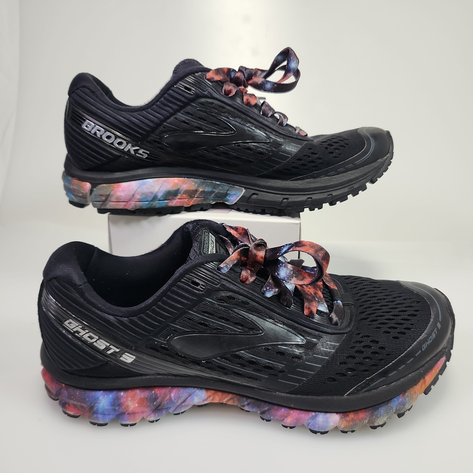 Brooks Ghost 9 Galaxy Black Shoes Women’s Size 8 – No Insoles