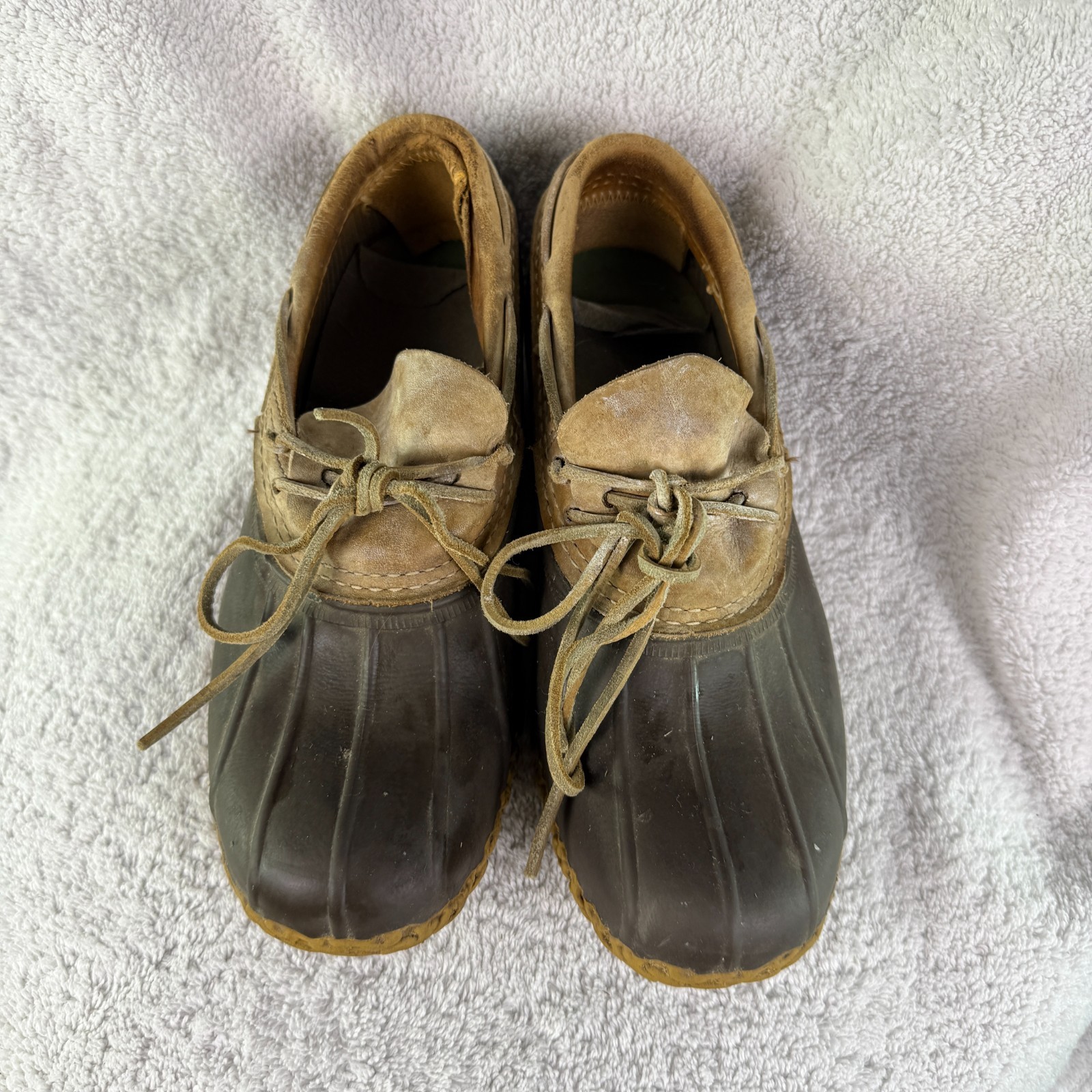 Vintage LL Bean Boot Womens Leather Rubber Duck Shoe Size 9M Made In USA Maine