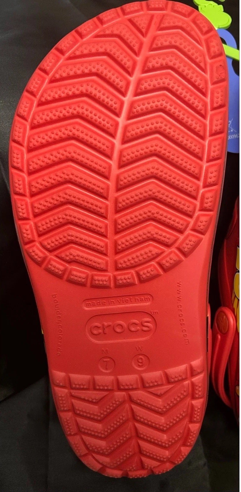 RARE Disney Pixar Cars Lightning McQueen Light-Up Crocs Adult W9 NWT