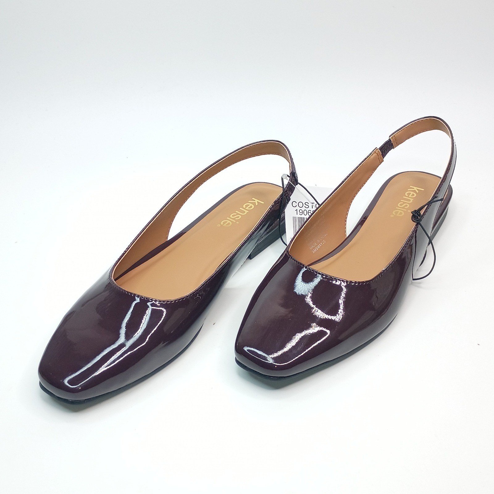 Kensie Felice Slingback Flats Women Size 7 Red Patent Leather Look