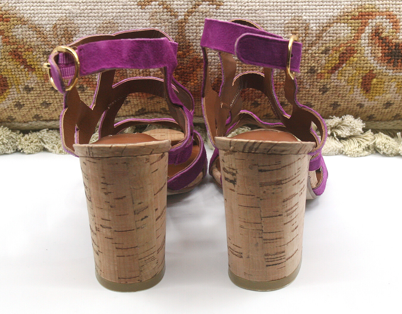 NORDSTROM HALOGEN SUEDE MAGENTA HAGRACEY-LEA SANDALS SHOES WOMEN’S SIZE 6.5 M