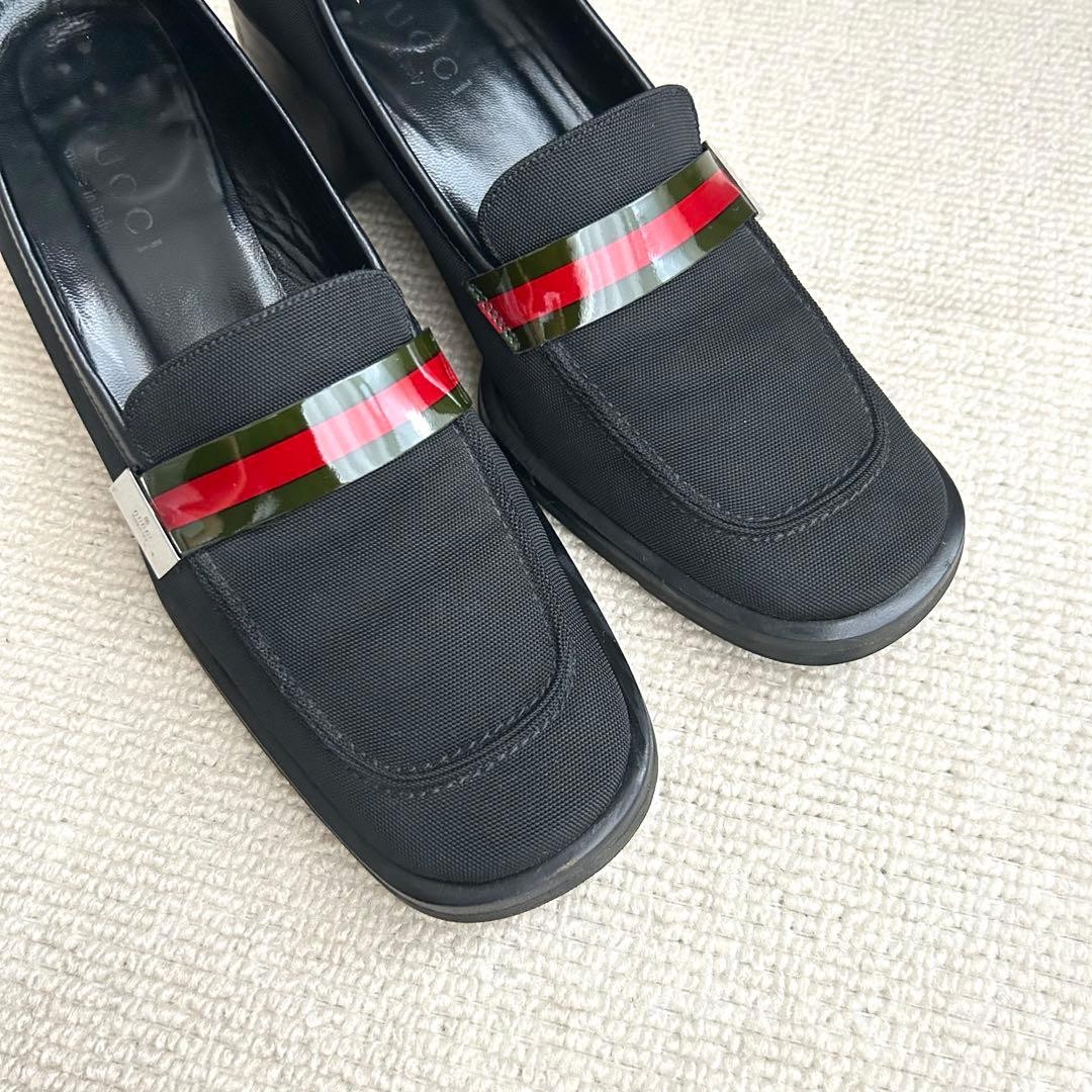 GUCCI Loafers Size 24cm 6.5cm Heel Pre-Owned Classic Style
