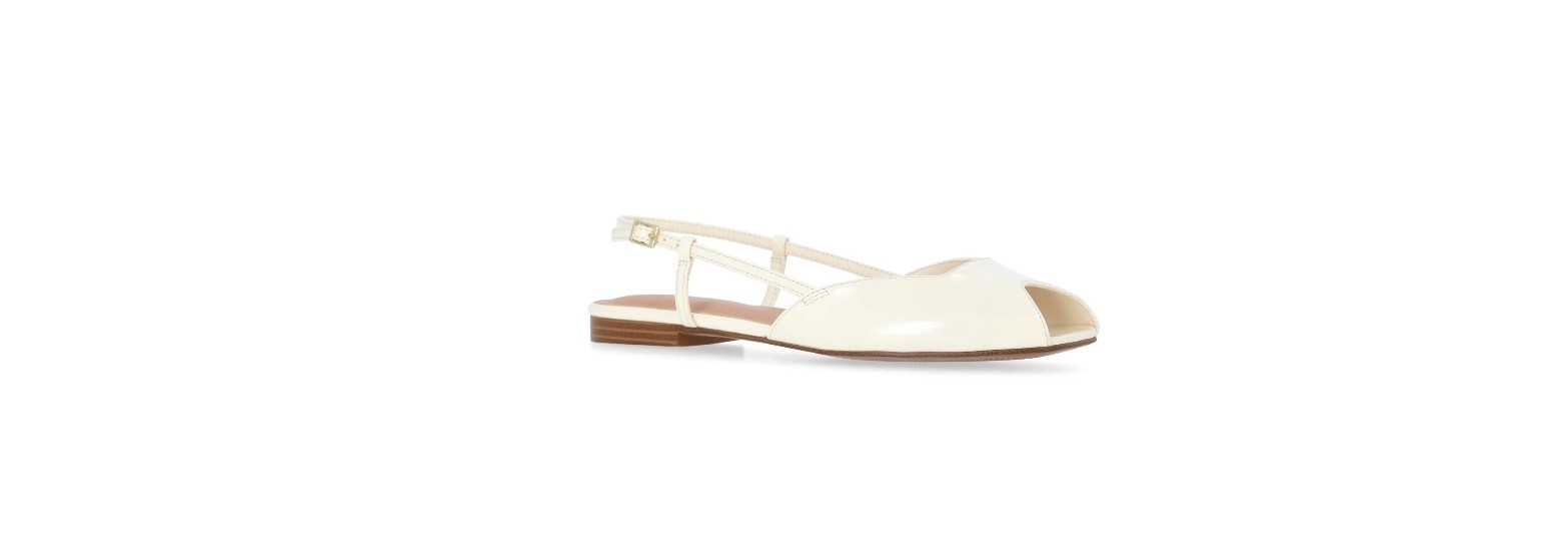 NWT Time and Tru Women’s Peep Toe Slingback Flats – Black / Bone / MultipleSizes