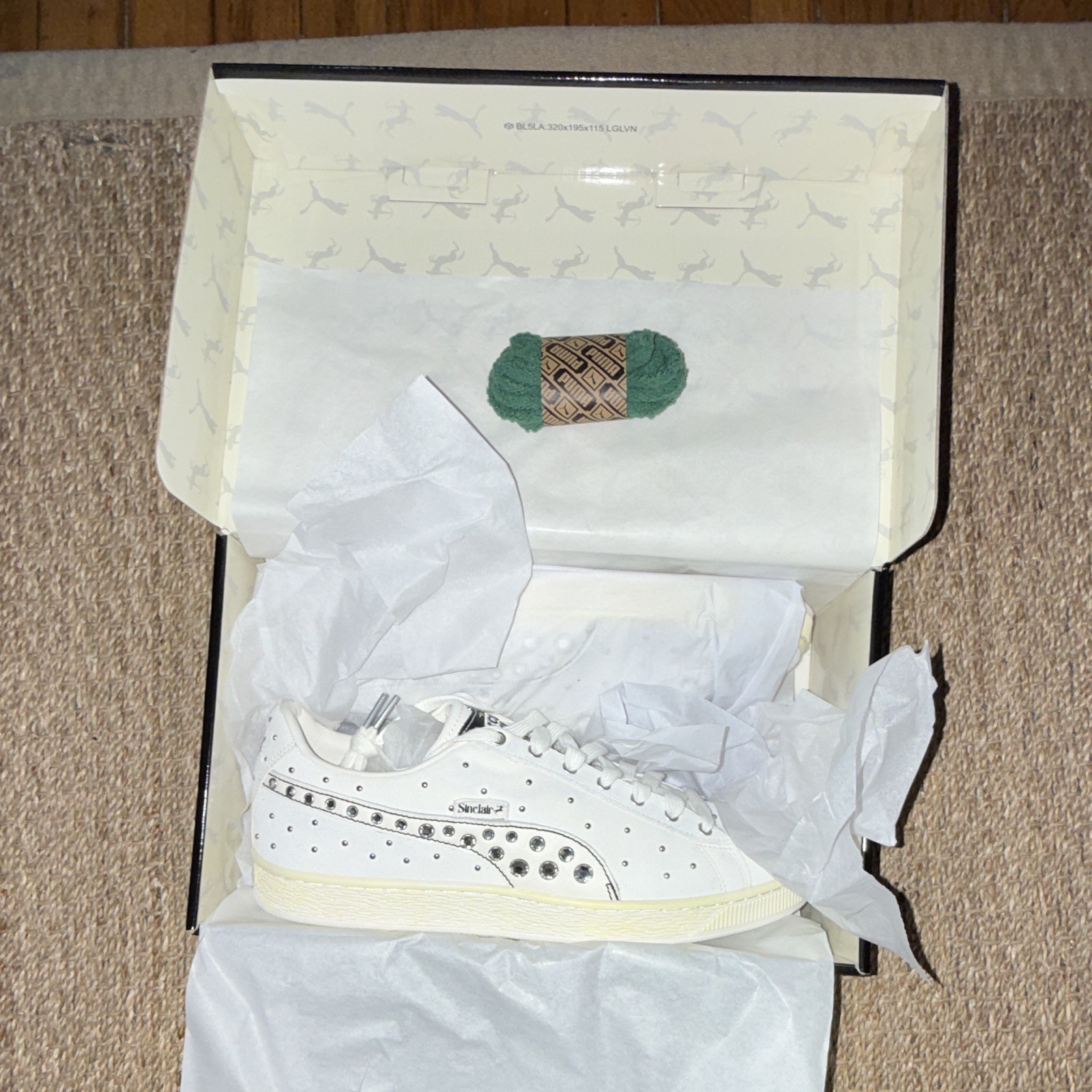 PUMA x Sinclair Men’s White Athletic Sneaker Low Top Lace Up Solid New in Box