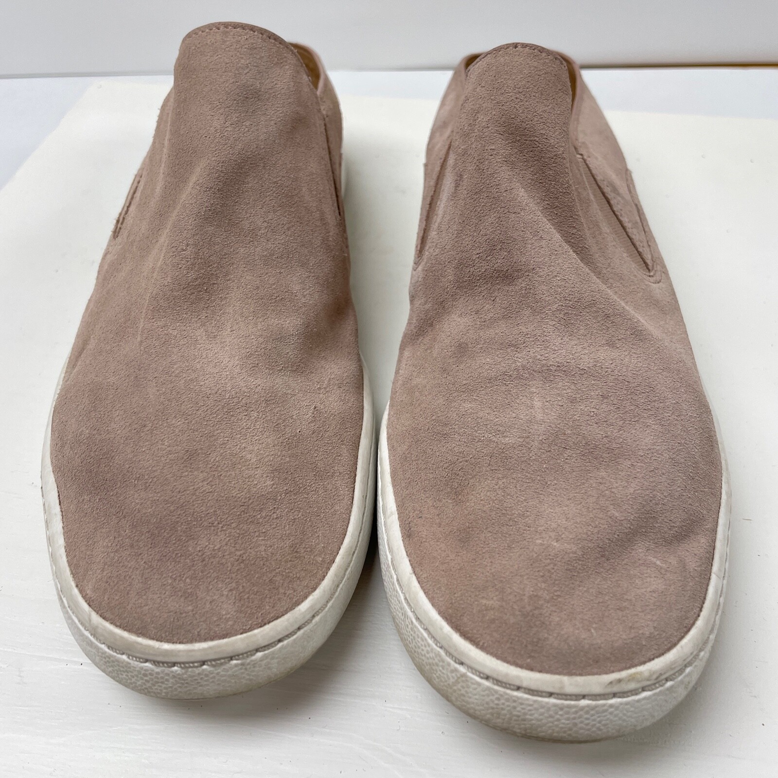 Vince Suede Slip On Sneakers Womens 7 Flat Open Back Round Toe Light Pink