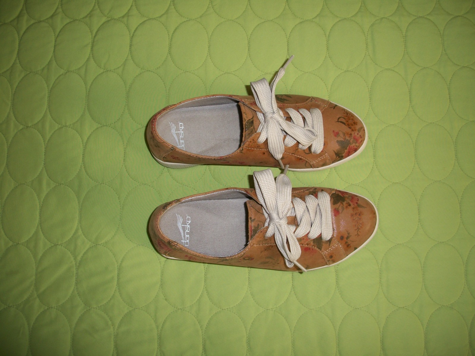 Dansko Flowered Leather Shoes