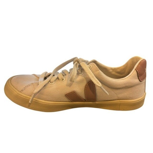 Veja Esplar Sneakers Womens 8.5 Mens 7 Cream Pink Canvas Good Low Top Shoes