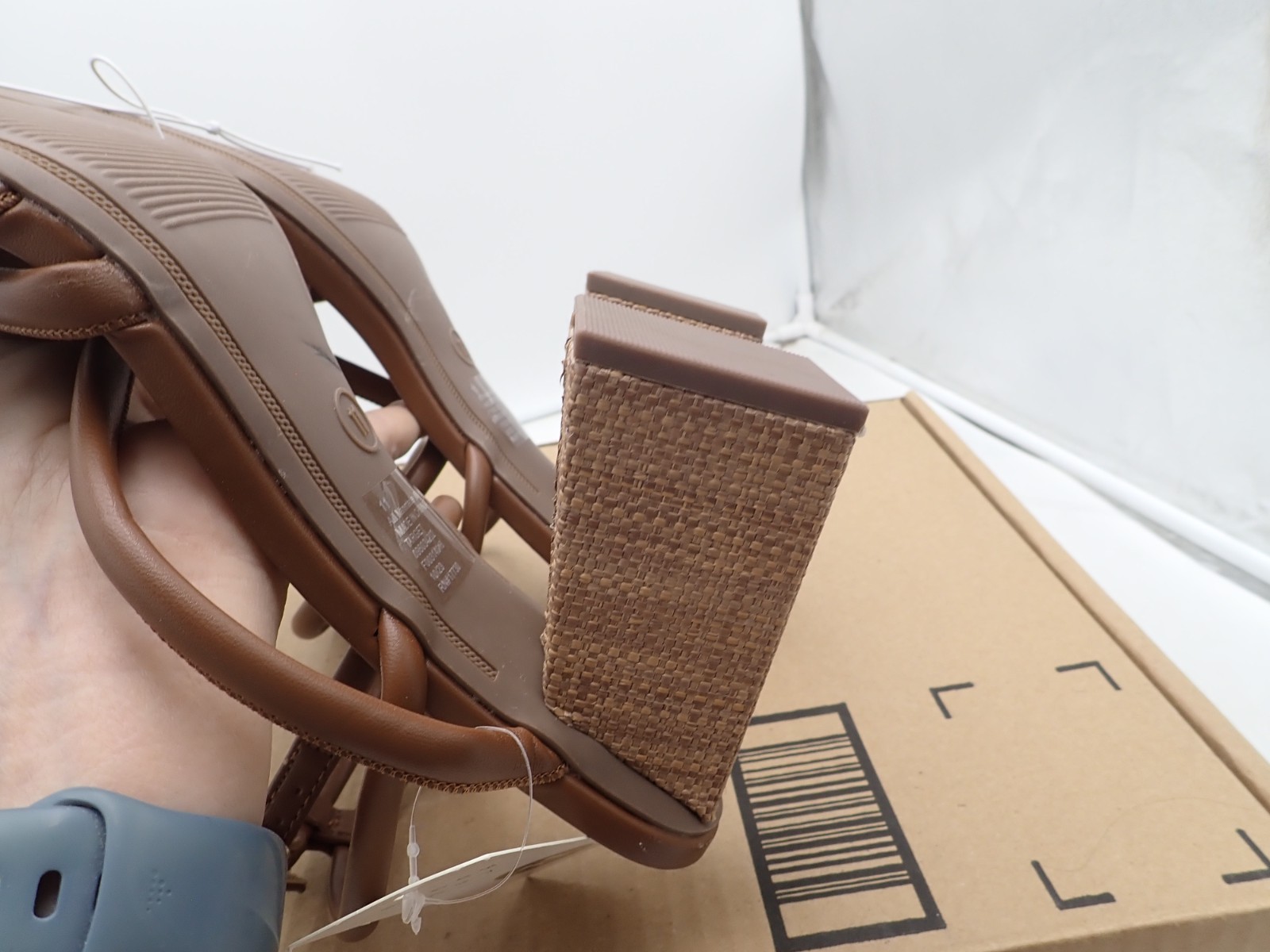A New Day Katana Brown Block Heeled Sandals Sizes 8, 10, & 11 NEW!