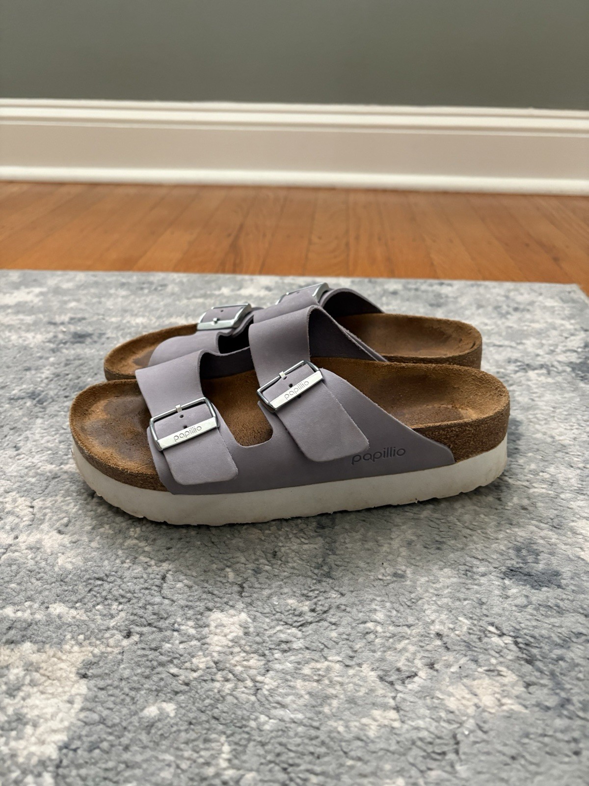Papillio by Birkenstock Arizona Flex Platform Sandals, Women’s 39 in Purple Fog