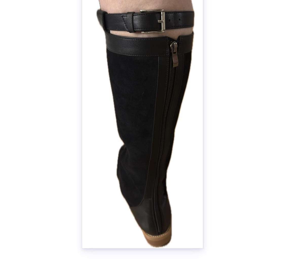 Black boots NORI Women’s Knee-High Boots leather and suede size 9,5