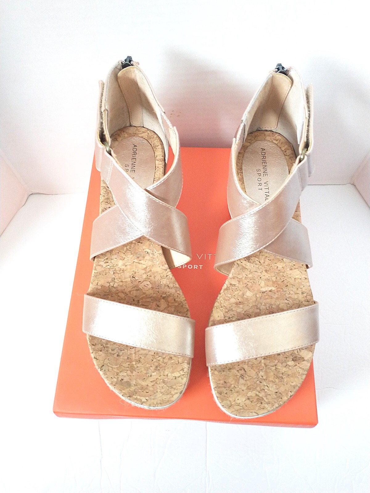 New! ADRIENNE VITTADINI ~Size 6~ Cecilia-1 Sporty Criss-Cross Wedge Sandals Shoe