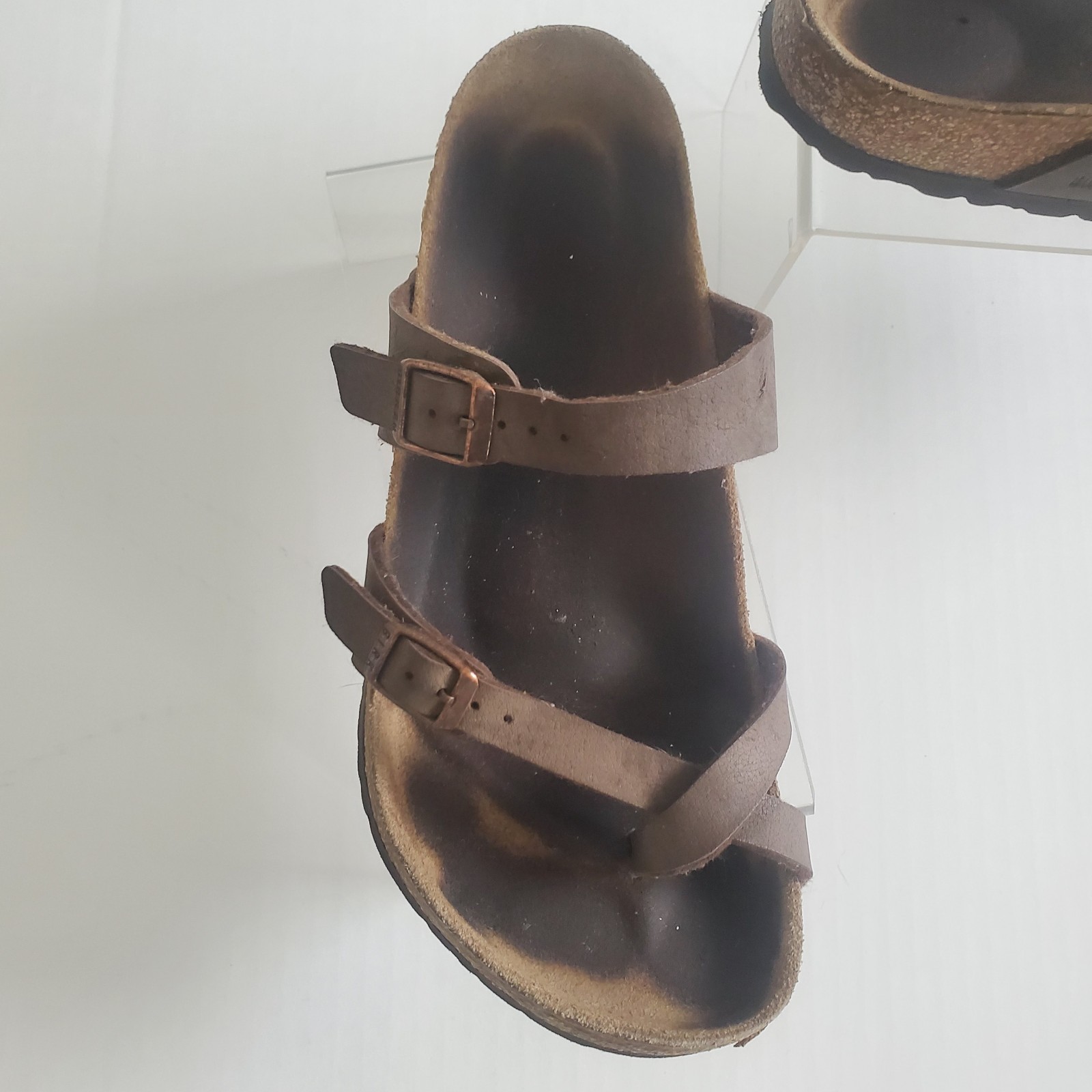 Birkenstock Mayari Sandals Women’s EU 39 US 8-8.5 Brown Birko-Flor Toe Loop