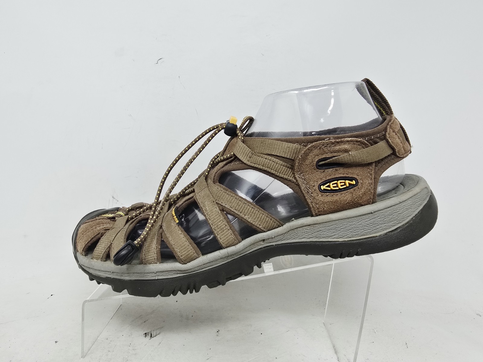 Keen Womens Whisper Brown Yellow Outdoor Sports Waterproof Sandals Size 10