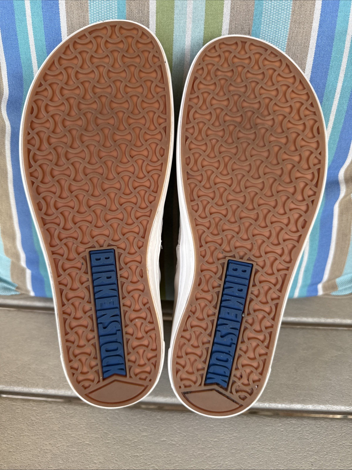EUC Birkenstock Barrie Tan San Nubuk Leather slip on Loafer Sneaker EU 39 R US 8