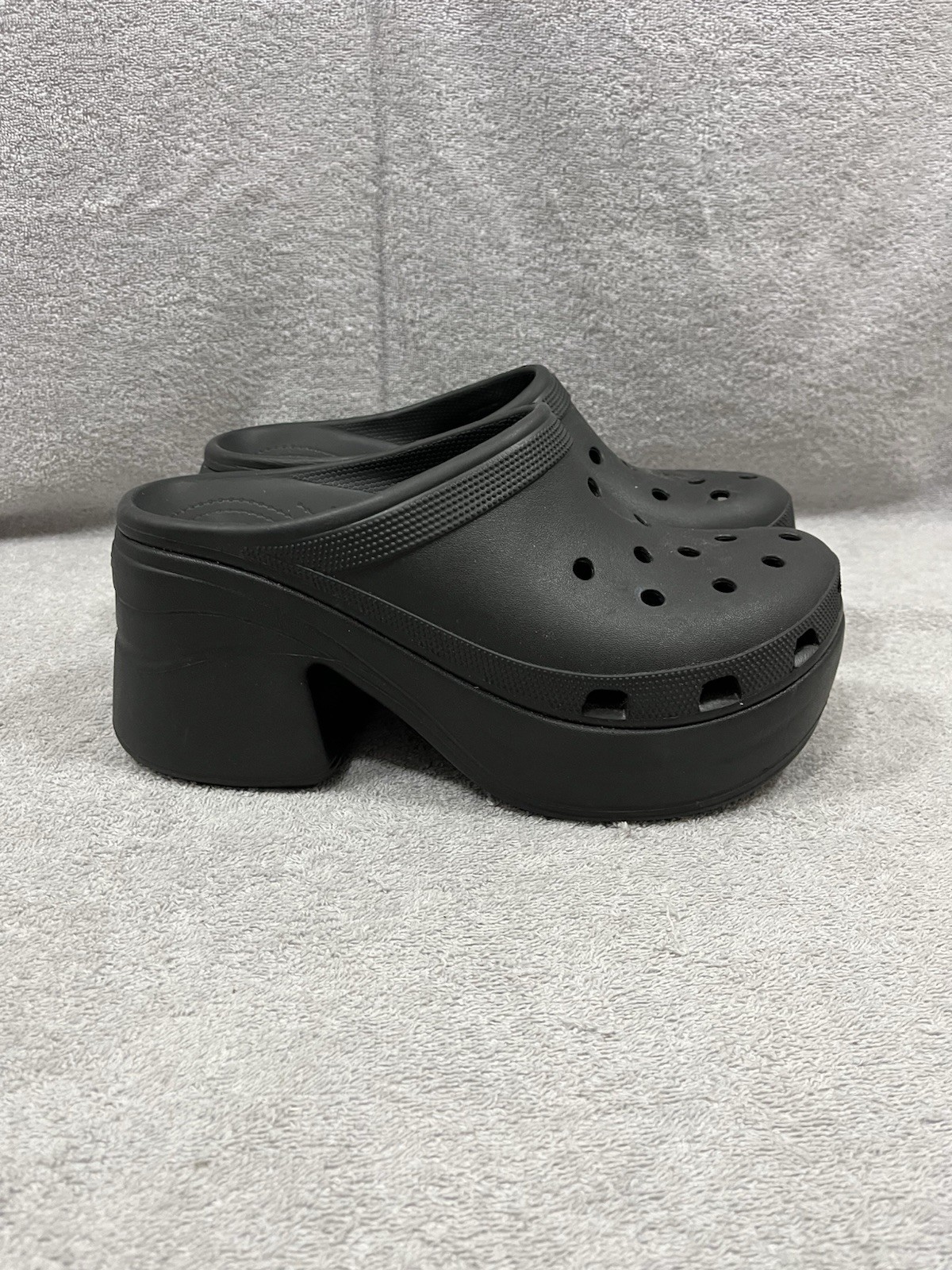 Crocs Siren Clog Black Chunky Heel Platform Women’s Size 11