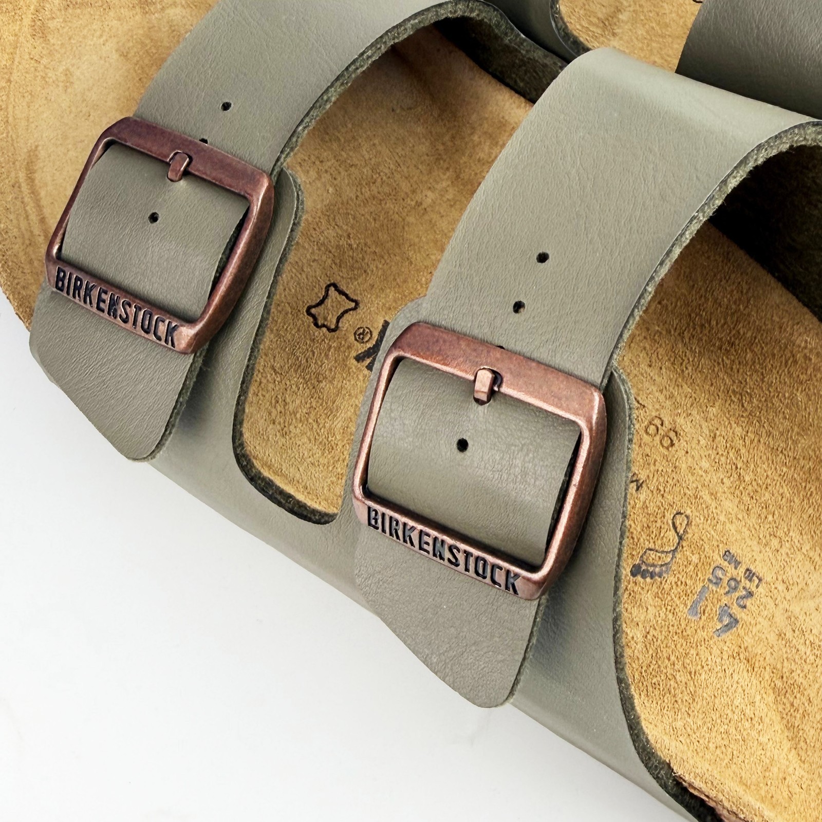 Birkenstock Arizona Birkibuc Stone Soft Footbed Unisex Sandals Size 37-45