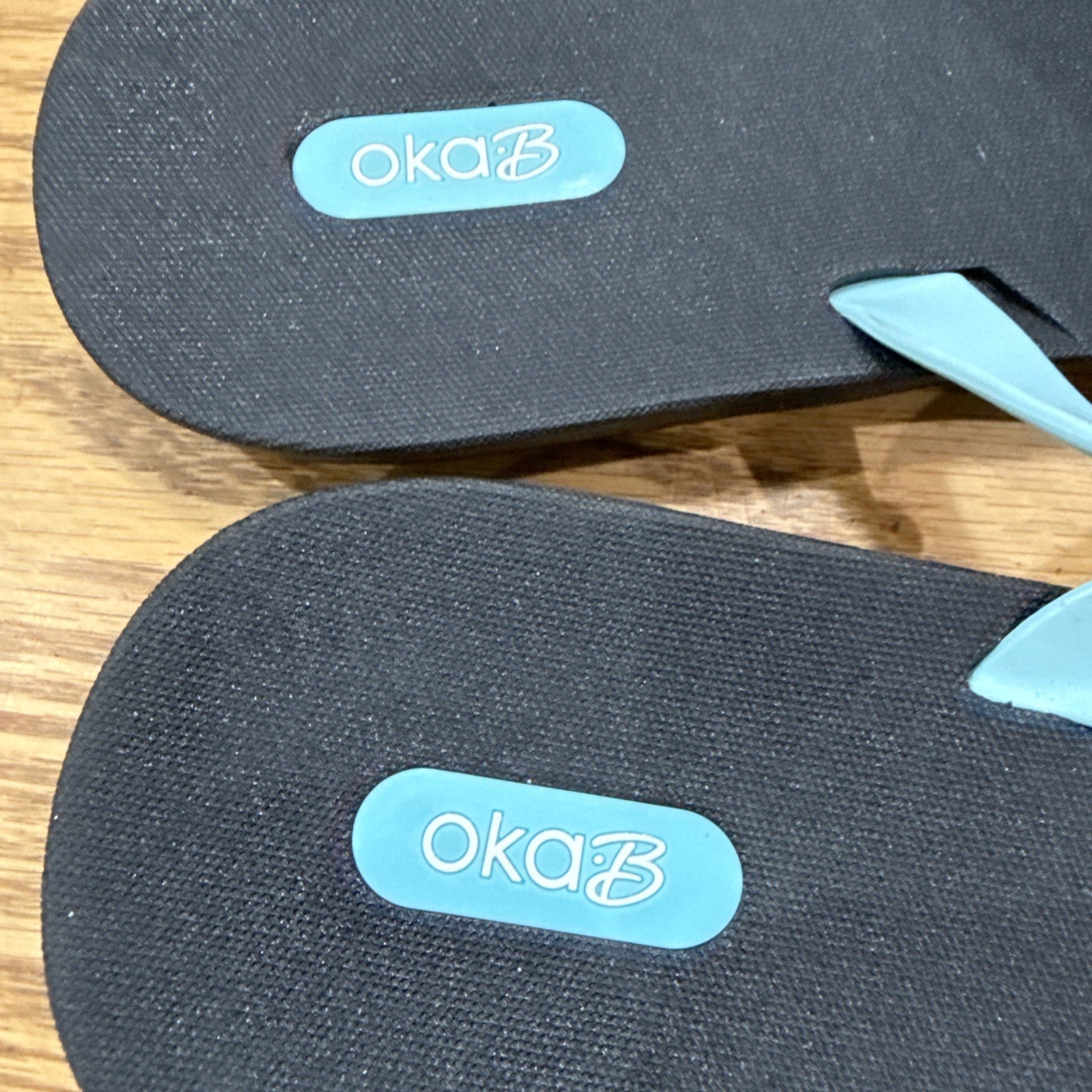 Oka B Women’s Flip Flop Sandals Size Ml 8-9 Baby Blue Slip On Rubber Sole New