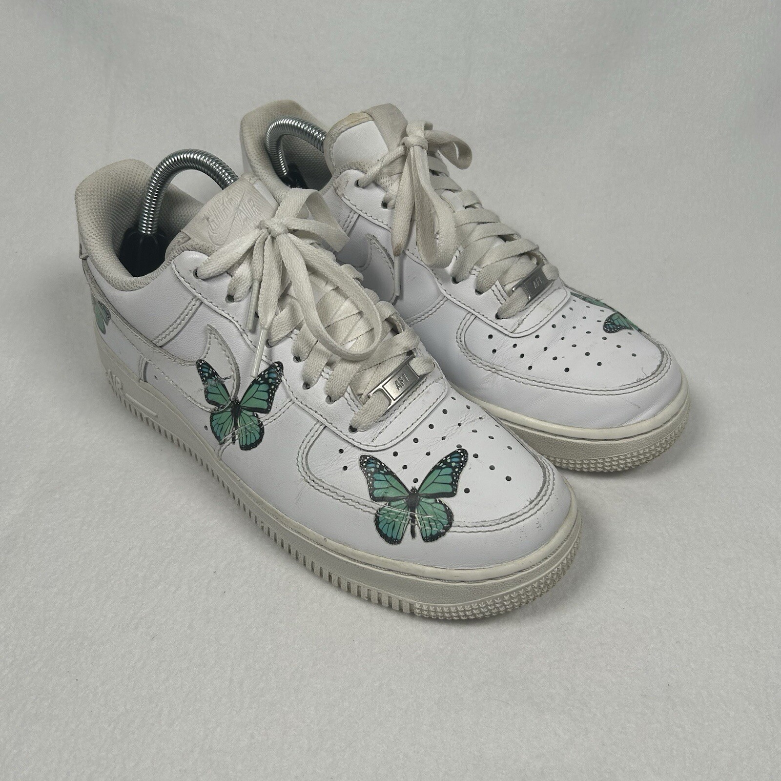 Custom Nike Air Force 1 Low Women’s Size 7.5 Green Butterfly Sneakers