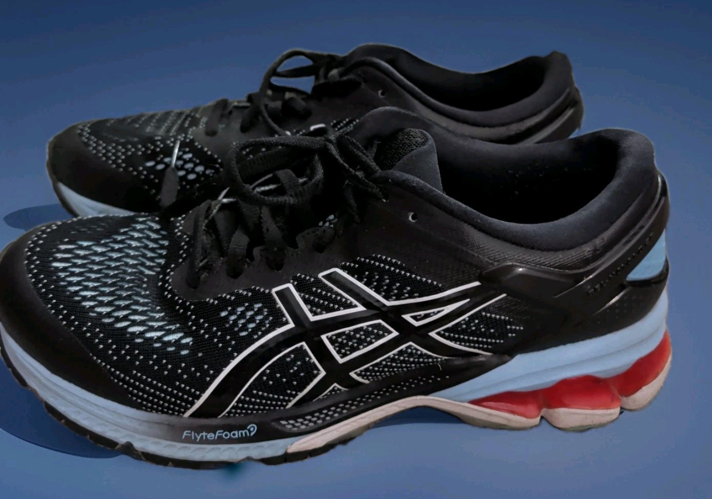 Asics Women’s Gel Kayano 26 Running Shoes Size 8 Blue Black