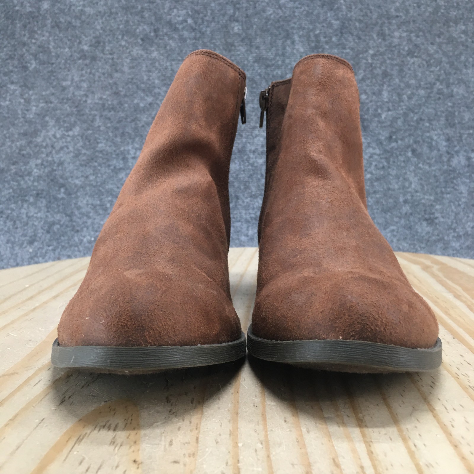 Carlos By Carlos Santana Boots Womens 9 M Bert Side Zip Ankle Bootie Brown