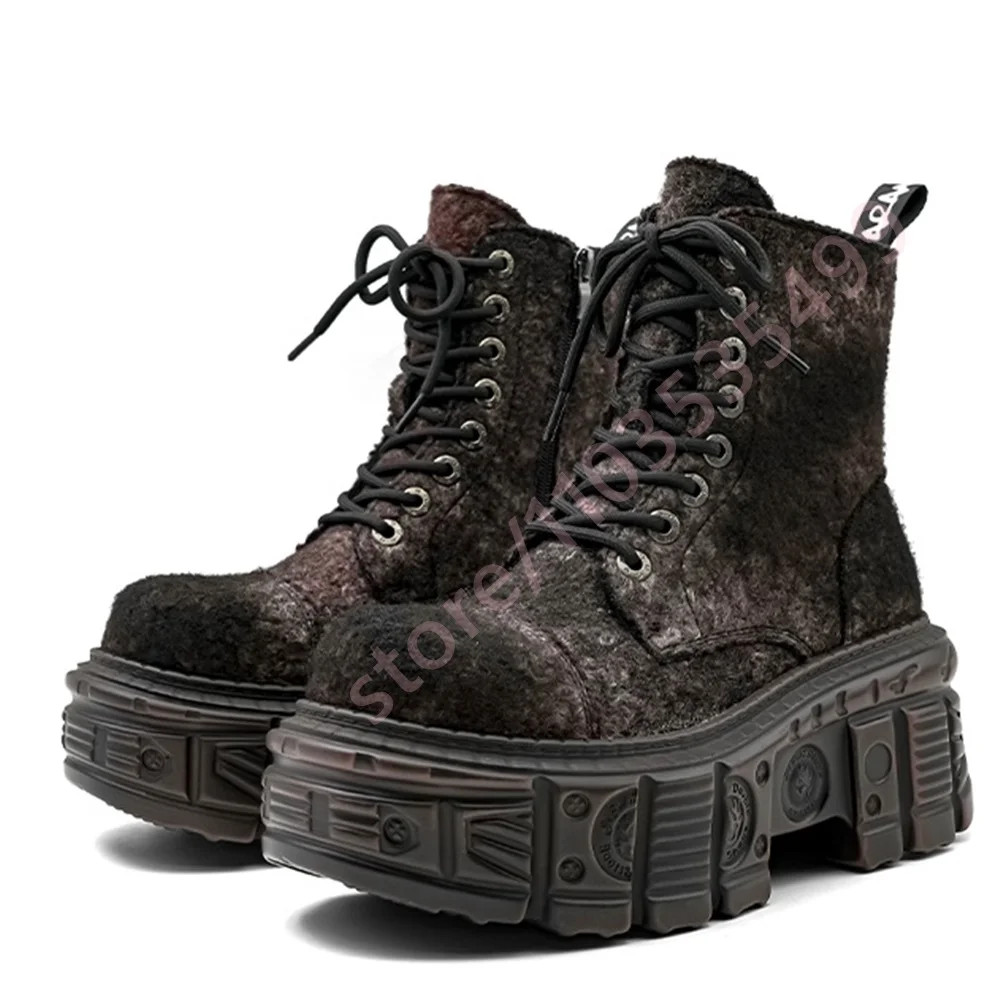 Retro British Style Women’s Thick Sole Short Boots Punk Rock Sports Gothic Shoes