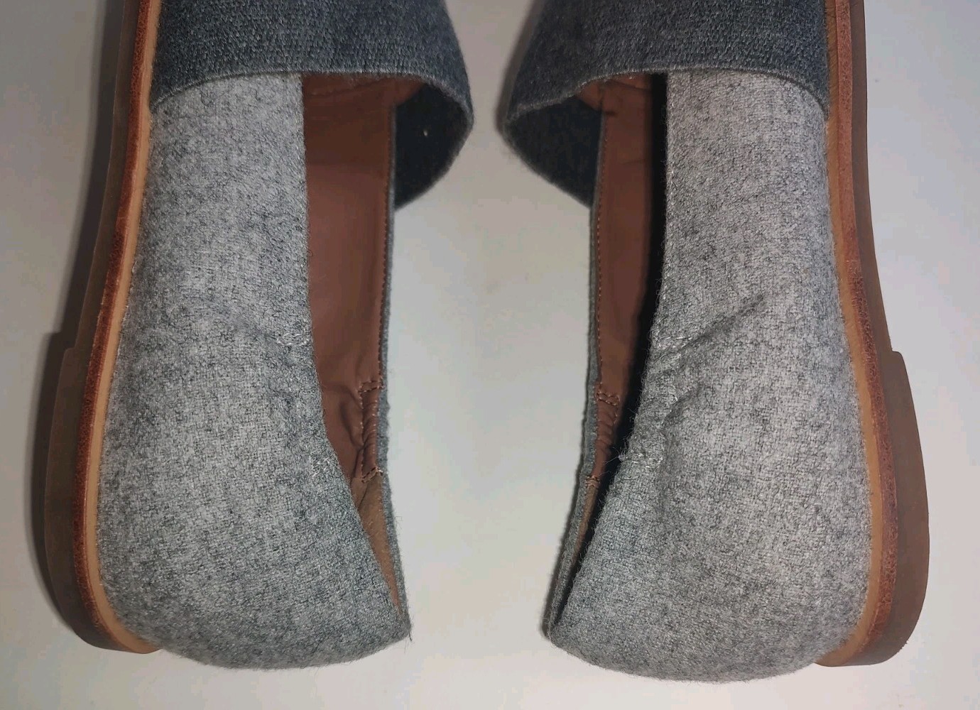 ED Ellen Degeneres Womens Karlin Grey Felted Wool Flats Shoes Slip On Shoes 8.5