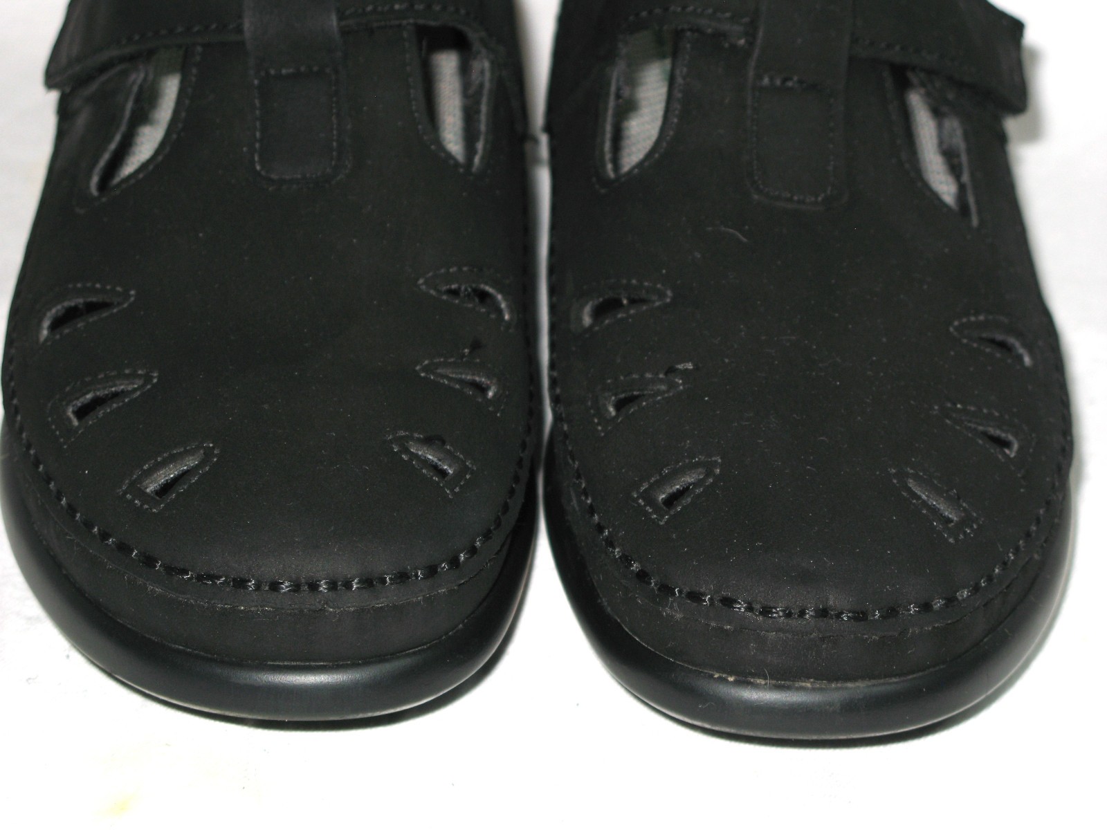 SAS Roamer Walking Casual Shoes Women Size 9.5 N w Strap Black Nubuck $195