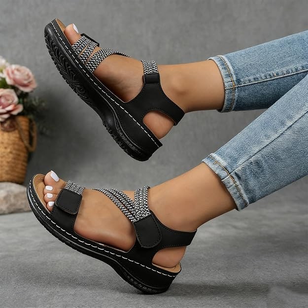 Orthopedic Wedge Sandals for Women Comfortable Arch Support Shoes Size 6