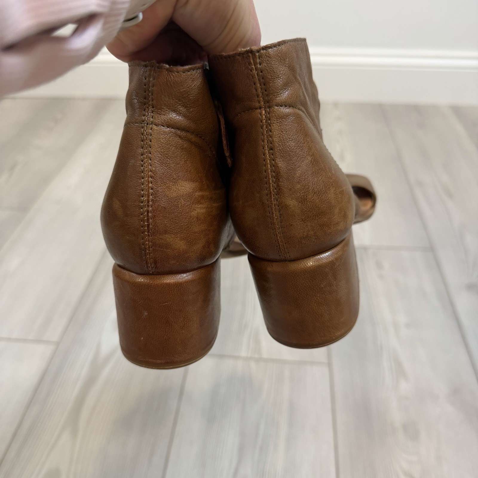 Miz Mooz Size EU 38 / US 8 Leather Heeled Sandals Brennan Brandy