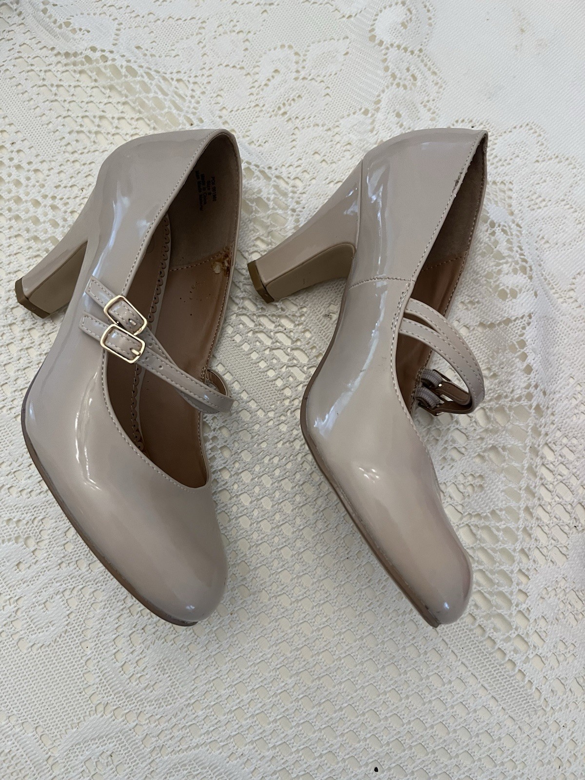 Patient Leather Tan Strap Pump
