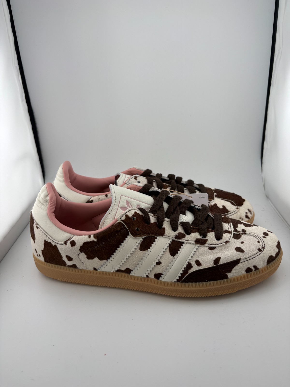 WORN adidas Samba OG Cow Print JR1256 Size 8.5W NO BOX