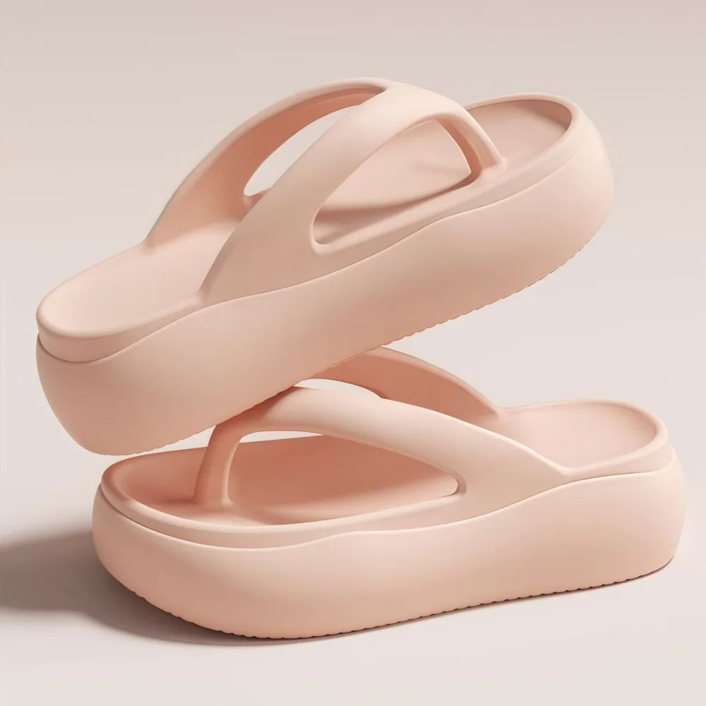 Height-increasing Platform Slippers Non-slip 5CM EVA Beach Sandals Lightweight S