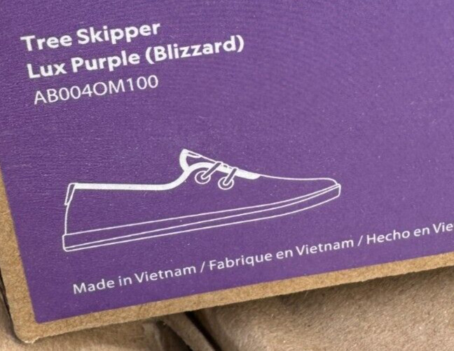NEW ALLBIRDS TREE SKIPPER LUX PURPLE BOAT SHOES LACES CASUAL WOMENS SIZE 6