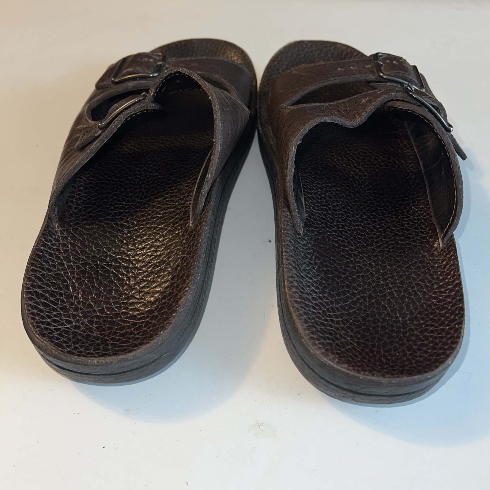 Walk the Walk by Ana-Tech Brown Leather Buckle Sandals Women’s 39 sz 8
