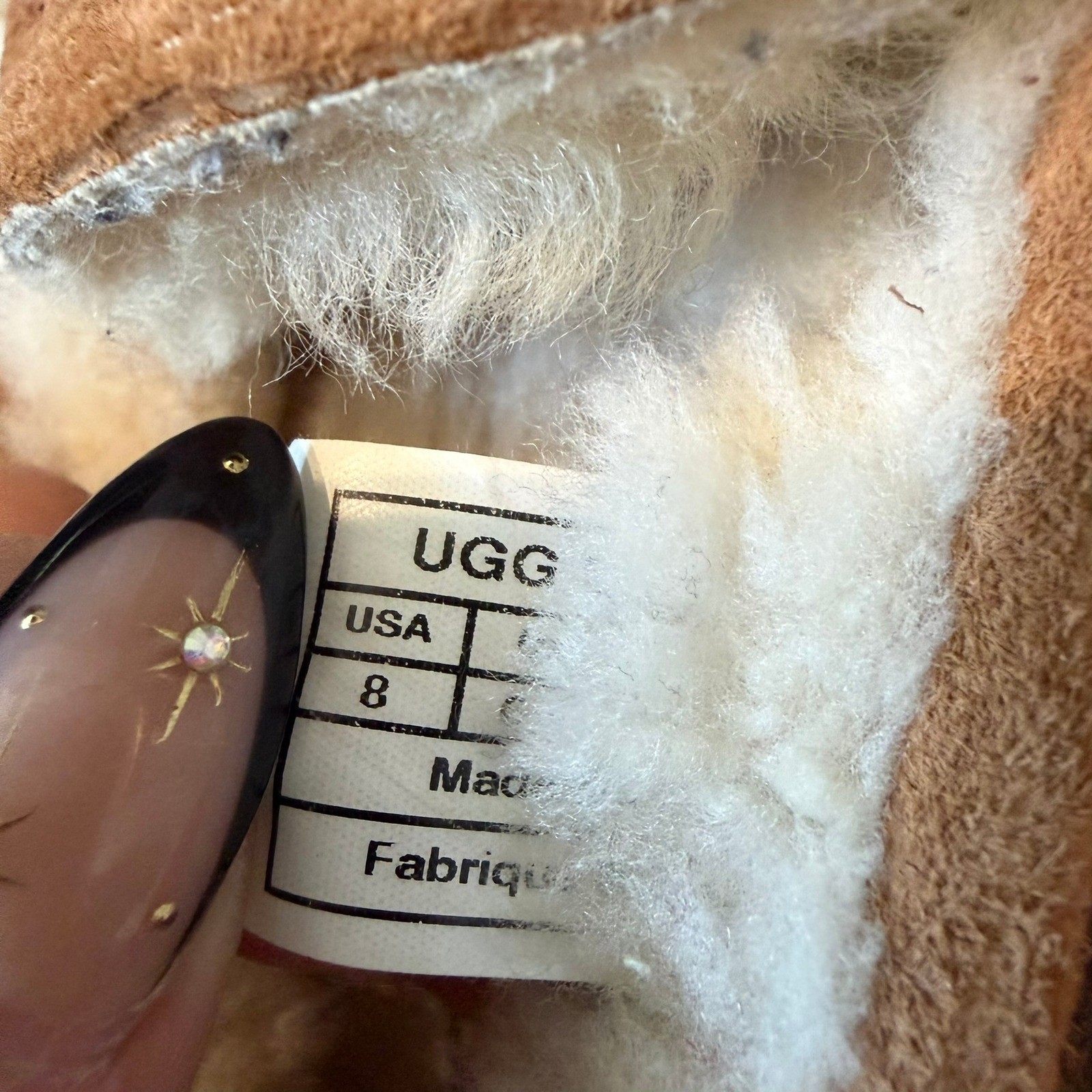 UGG Australia Dakota Chestnut Suede Sheepskin Moccasin Slippers Womens 8 5612