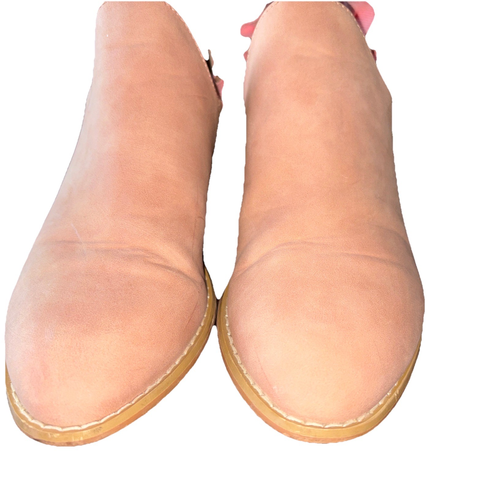 Aldo Pink Scalloped Fashion Spring, Summer & Fall Suede Booties-Size 7.5”